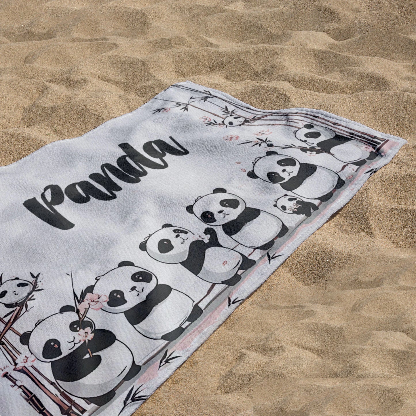 Panda Paradise Personalised Towel, Cute Wildlife Design, Animal Lover’s Pick