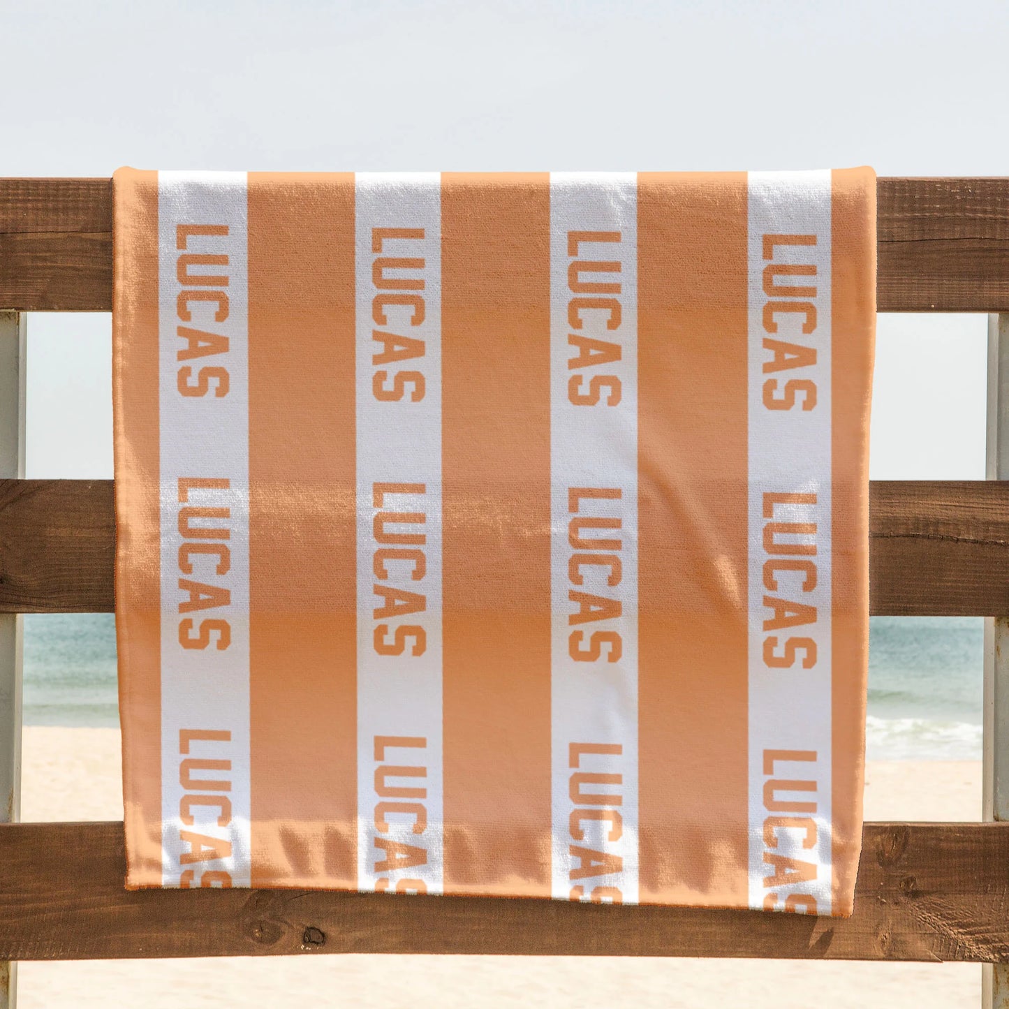 Vibrant Aussie Beach Towel, Summer Essential, Personalised Anya Coastal Stripes
