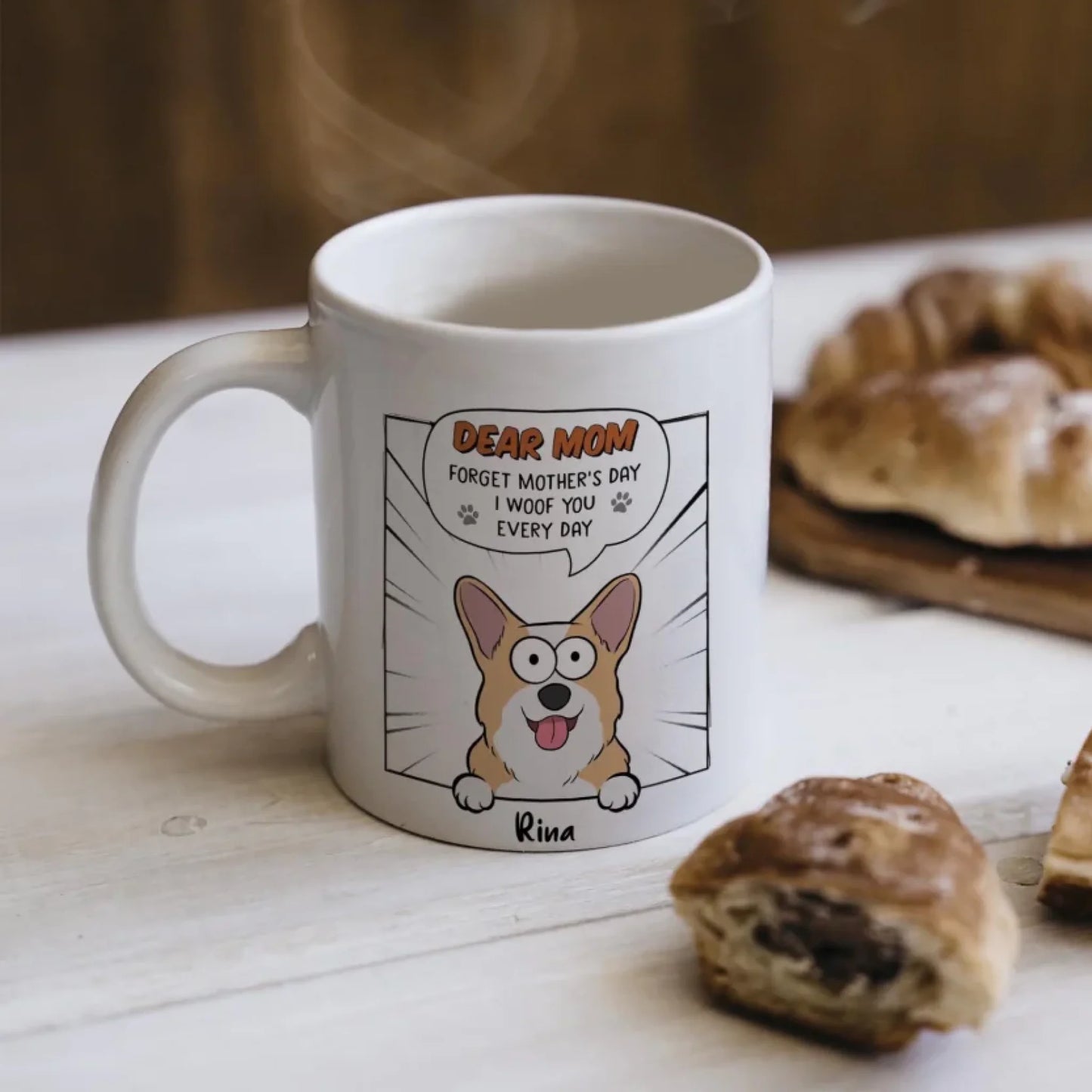 We Woof You - Personalised Ceramic Coffee Cups - Gifts for Dog Mom