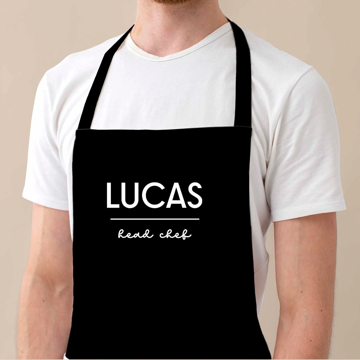 Personalised Head Chef Apron - Stylish Gift for Dad, Perfect for Father's Day