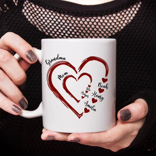 Mom's Grandma's Sweethearts - Personalised Ceramic Coffee Cups - Mother’s Day Gifts