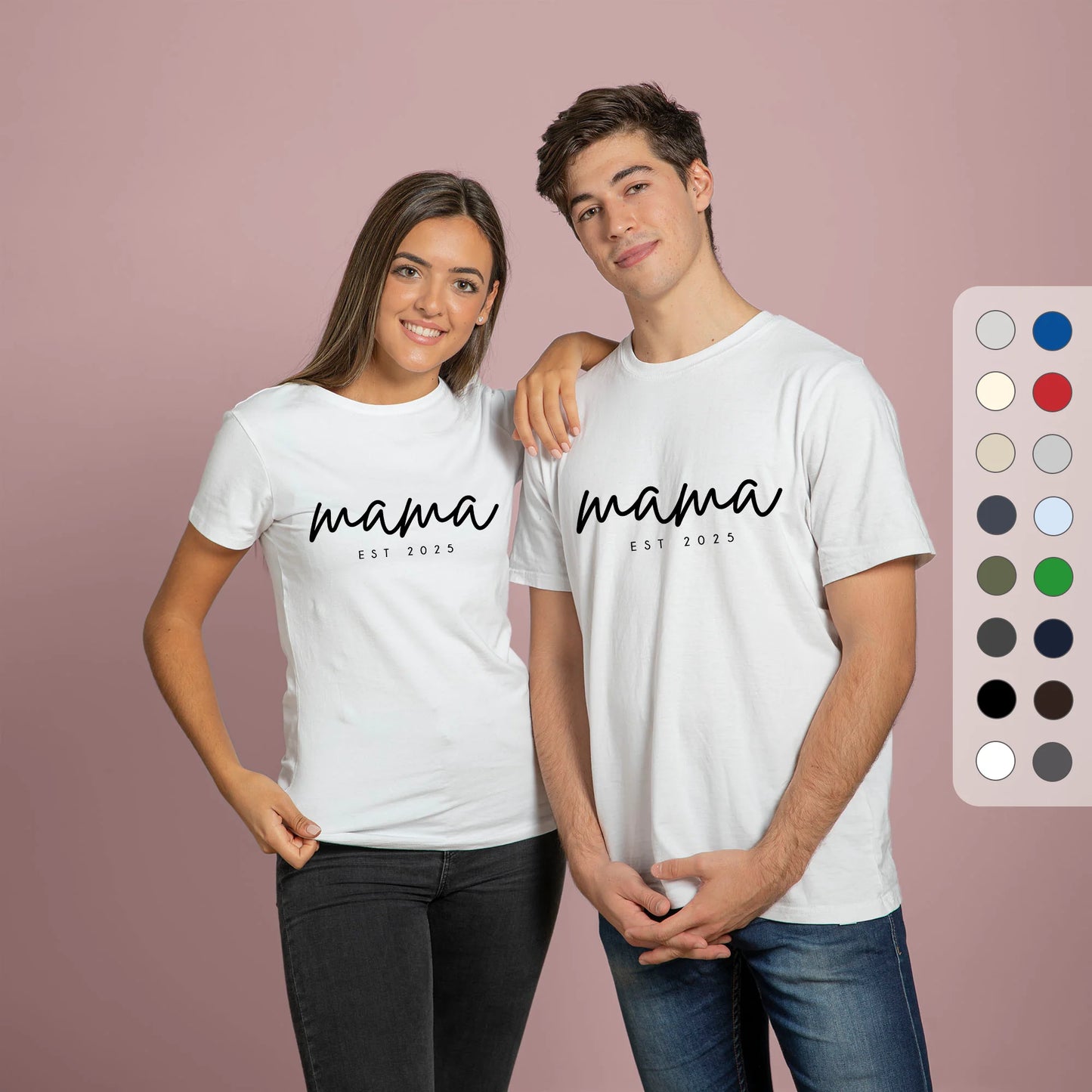 Mama Est Year Shirt - Custom Tee Shirts - First Mothers Day Gift