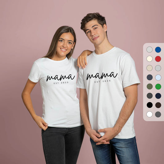 Mama Est Year Shirt - Custom Tee Shirts - First Mothers Day Gift