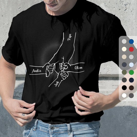 Hand In Hand, I Will Always Protect You - Custom Printed T Shirts - Mother's Day Gift Ideas