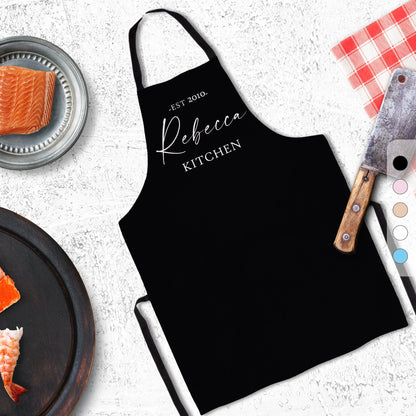 Custom Name Chef Apron – Personalised Gifts for Mom Grandma