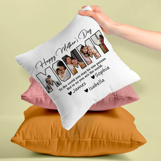 Personalised Photo MUMMY Cushion - Custom Pillows for Mother's Day - Gift For Mom