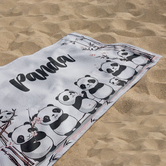 Panda Paradise Personalised Towel, Cute Wildlife Design, Animal Lover’s Pick