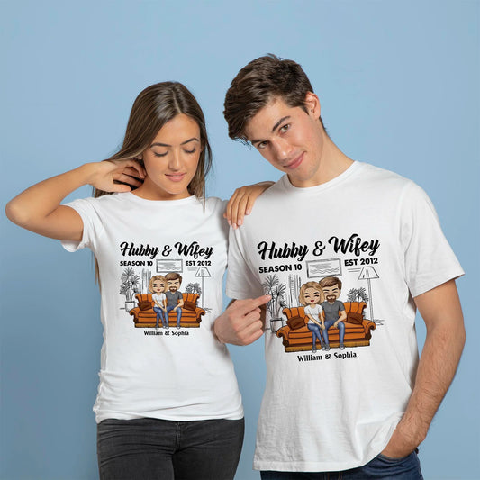 Hubby and Wifey Season - Personalised Married Pride T-Shirt, Valentine Vibe