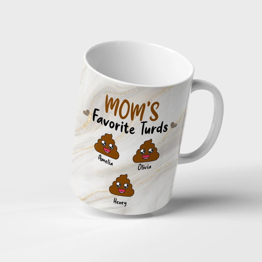 Mom's Favorite Treasures - Personalised Ceramic Coffee Cups - Mother’s Day Gifts