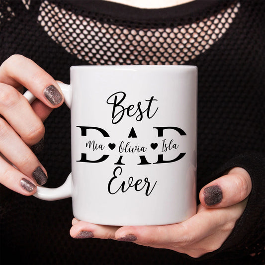 Best Dad Ever - Personalised Coffee Mug, Gift for Father's Day
