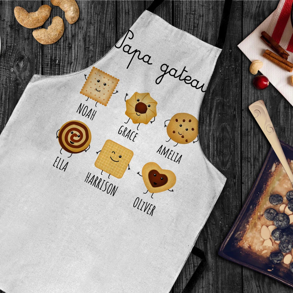 Custom Papy Gâteau Apron - Perfect Gift for Dad, Father's Day Chef Apron