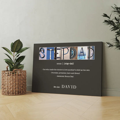 Classic Canvas Art for Dad - Customised with Message, Perfect for Father’s Day