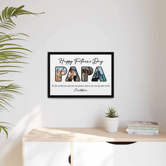 Happy Father's Day - Personalised Photo Canvas, Family Love Gift