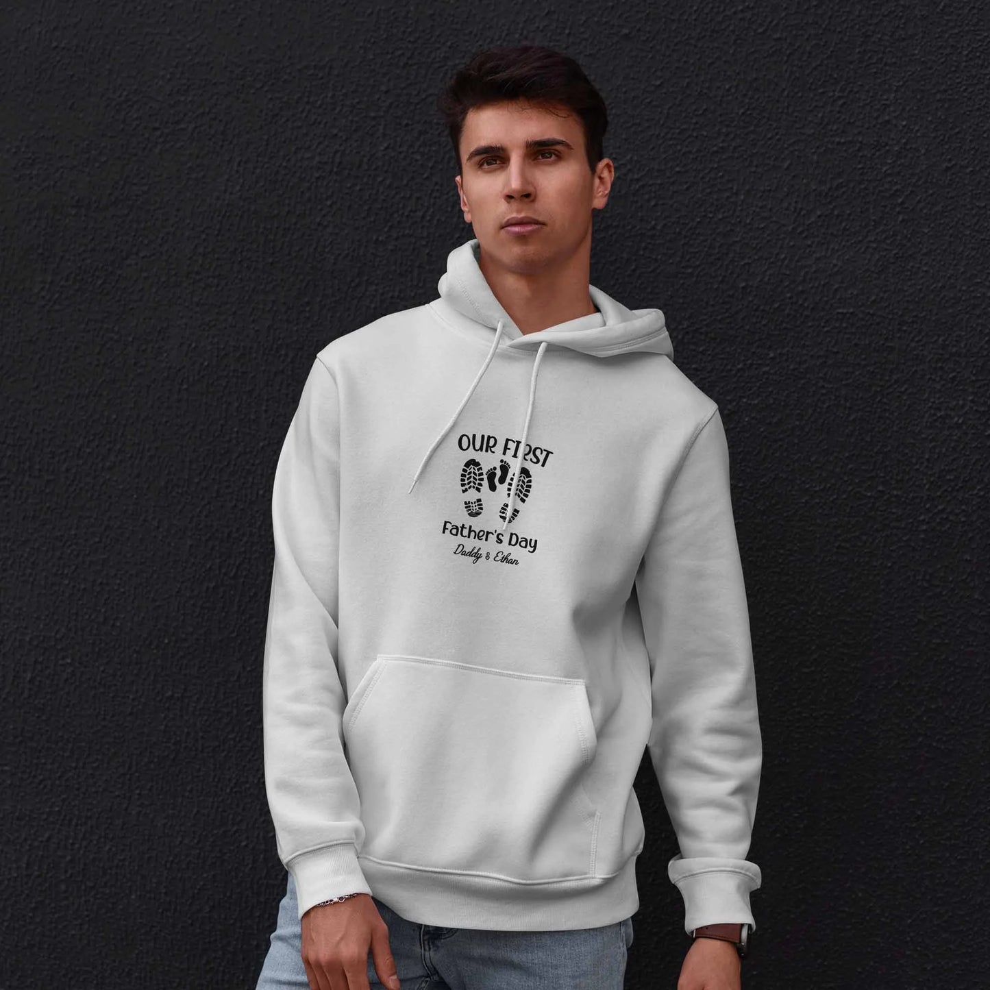 Personalised Our First Father's Day Hoodie - Custom Gift for Dad