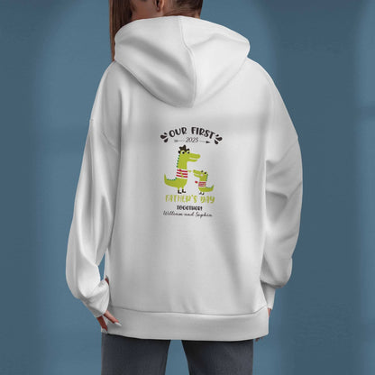 Custom Footprints Hoodie - Personalised Father's Day Gift for Dad & Kids