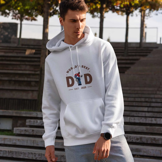 Custom World's Best Dad Sweatshirt - Family Photo for a Unique Father's Day Gift
