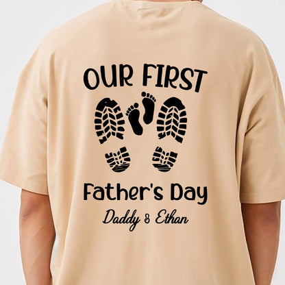 Personalised Our First T-Shirt - Custom Gift for Dad - Perfect for Any Occasion