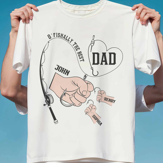 Reeling Memories Together - Custom Fishing T-Shirt, Thoughtful Gift for Dad or Grandpa