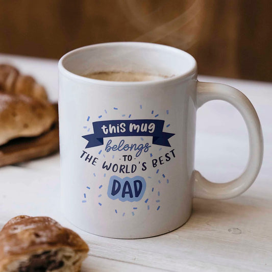 World's Best Dad Coffee Mug - Ceramic Gift for Father's Day or Everyday Appreciation