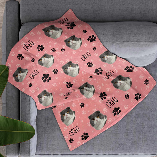 Custom Pet Photo Blanket - Vibrant Snuggle Gift for Dog & Cat Lovers