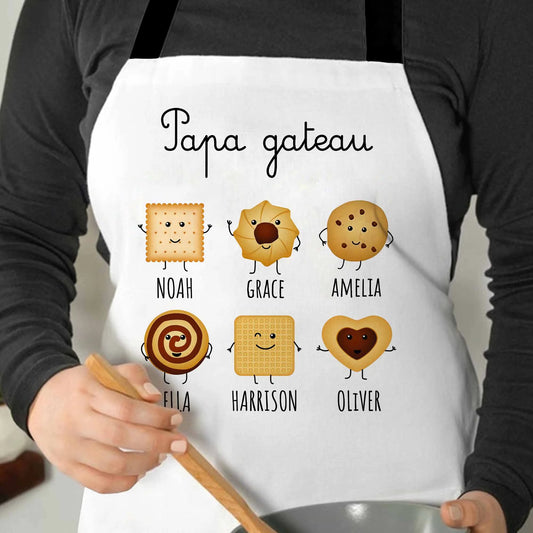Custom Papy Gâteau Apron - Perfect Gift for Dad, Father's Day Chef Apron