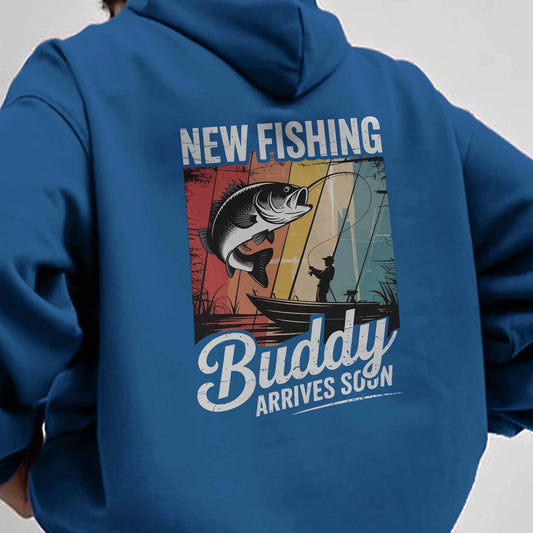 Custom Fishing Dad Hoodie - New Fishing Buddy Announcement Gift, Father's Day Present for Anglers
