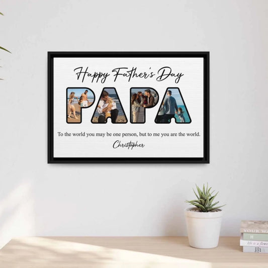 Happy Father's Day - Personalised Photo Canvas, Family Love Gift