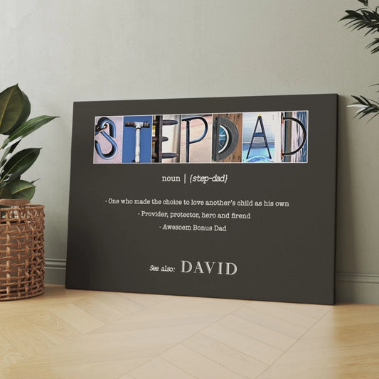 Classic Canvas Art for Dad - Customised with Message, Perfect for Father’s Day