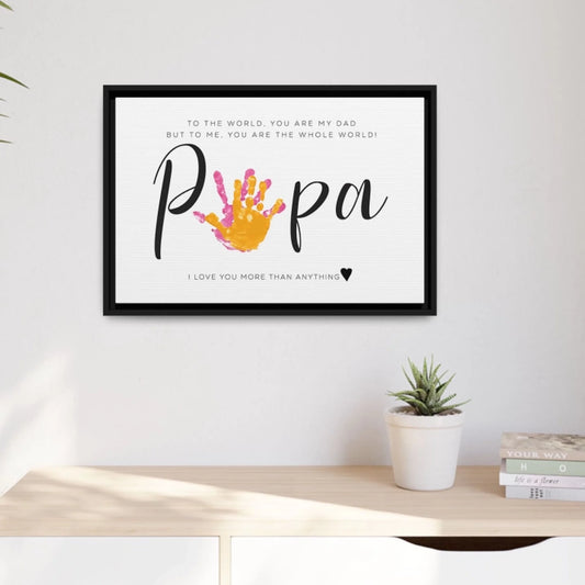 Personalised Handprint Canvas - Versatile Gift for Father and Beyond