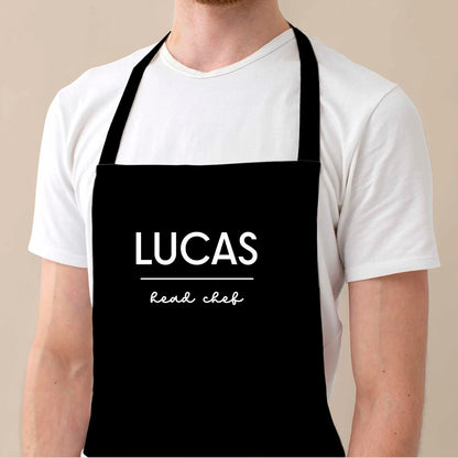 Personalised Head Chef Apron - Stylish Gift for Dad, Perfect for Father's Day