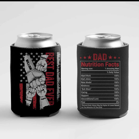 Best Dad Ever Bold Text – Custom Stubby Cooler Tumbler – Birthday Gift for Dad, Grandpa