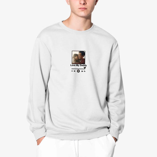 Personalised Embroidered Sweatshirt - Custom Family Photo Design - Father's Day Gifts