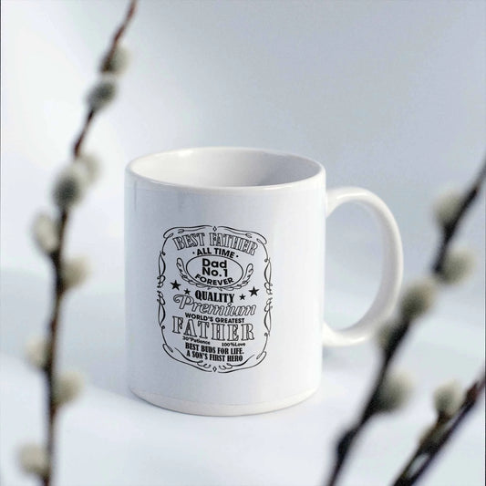 Personalised Best Father Premium Mug - Dad No.1 World's Greatest Present